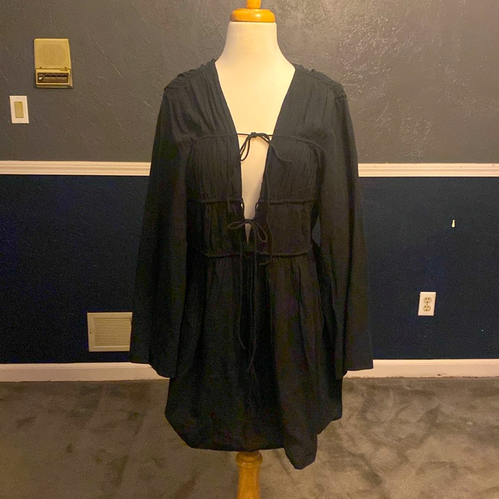 J Crew black coverup dress